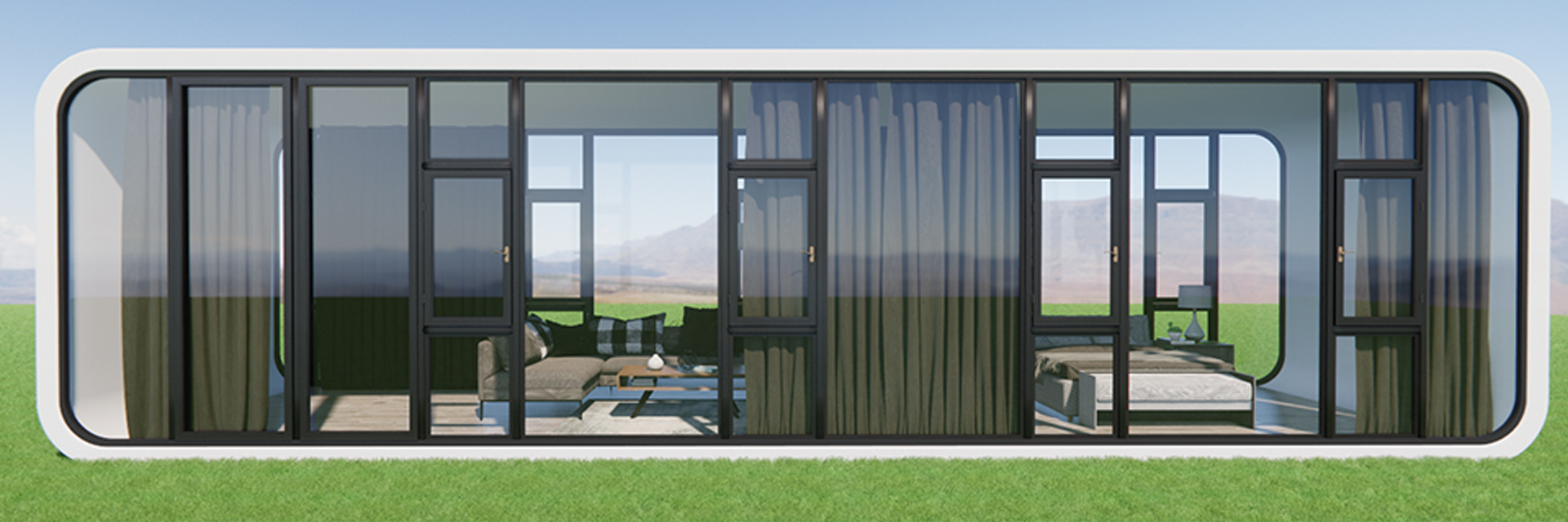 苹果舱侧立面渲染图